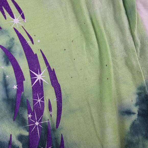 Broken Promises Guilt Anime Graphic Large Green Shirt Tie Dye Short Sleeve - Picture 8 of 12